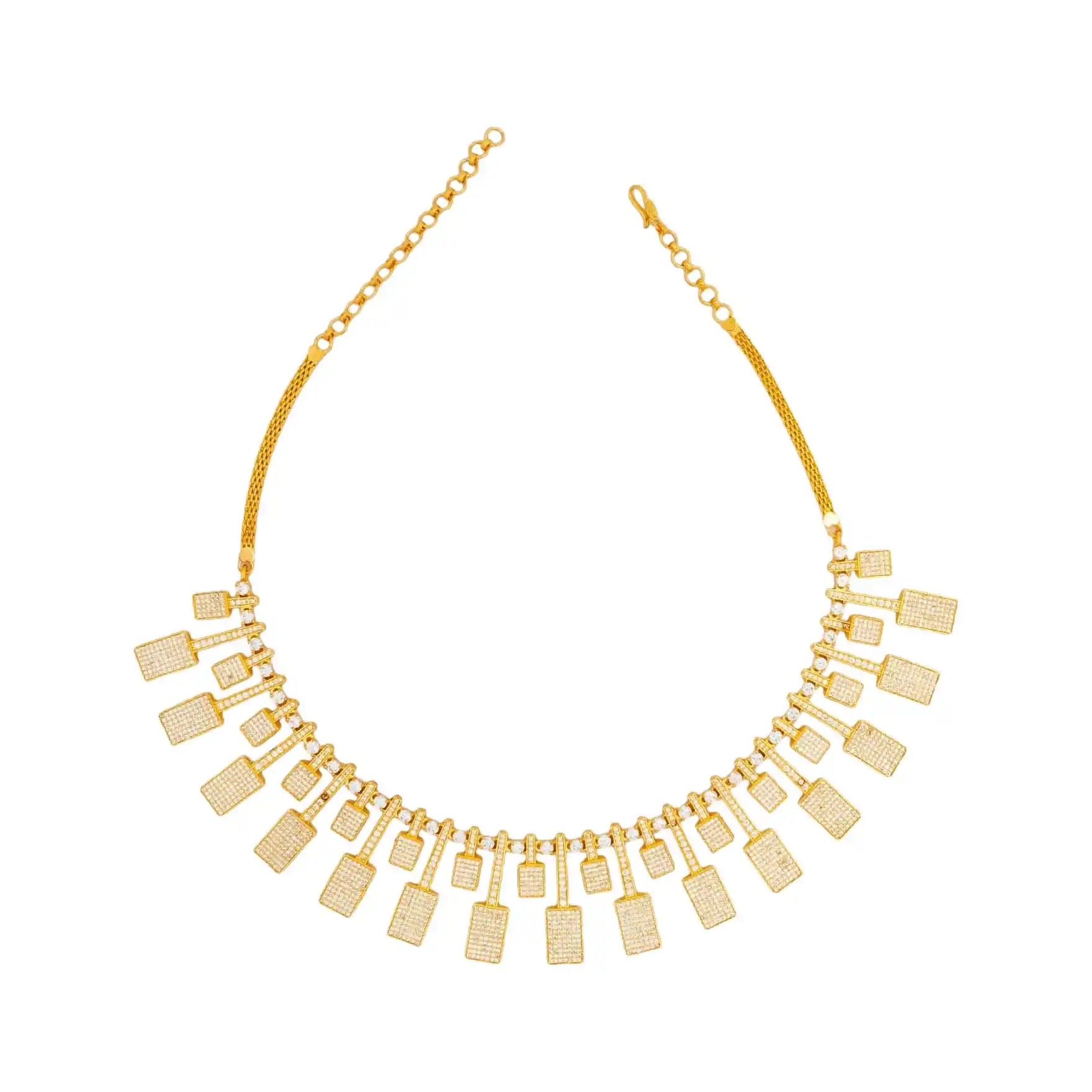 Premium Stone Necklace Short With Stud PMSNS6W-0021, PMSHST16W-052