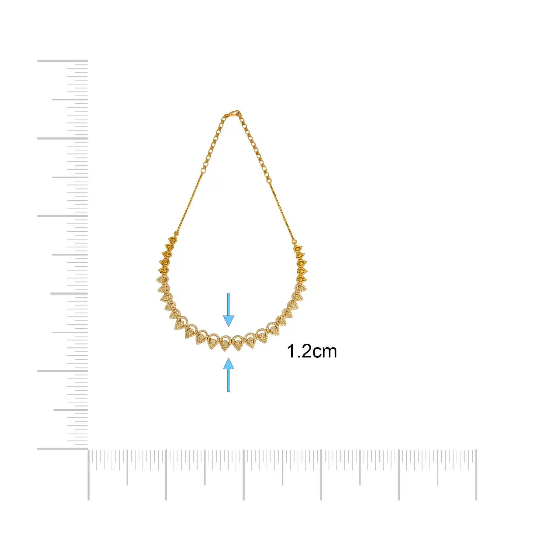 Premium Stone Necklace Short With Stud PMSNS57W-007, PMSHST85W-052