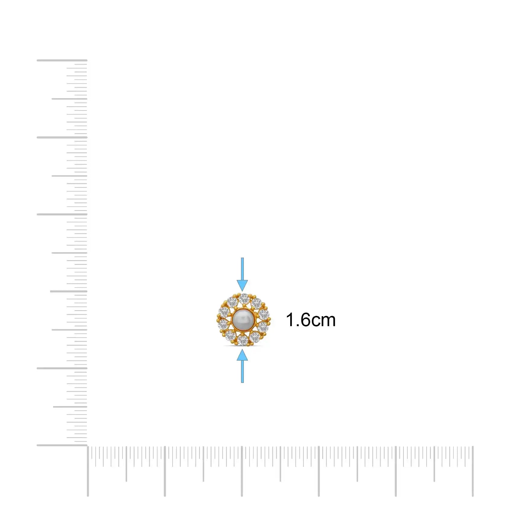 Premium Ratna Pearl Stone Stud PMRNPST1W-052