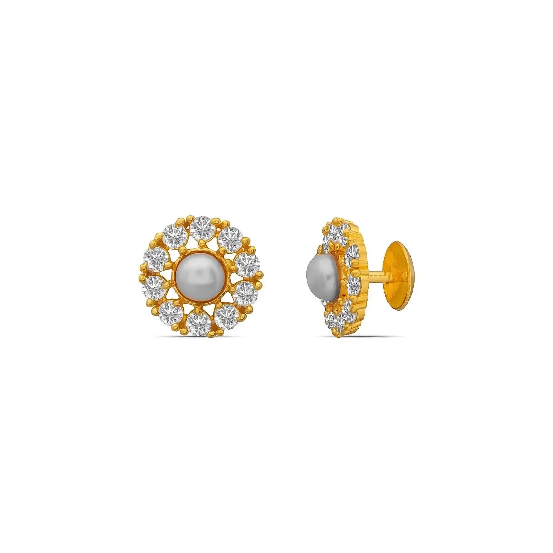 Premium Ratna Pearl Stone Stud PMRNPST1W-052