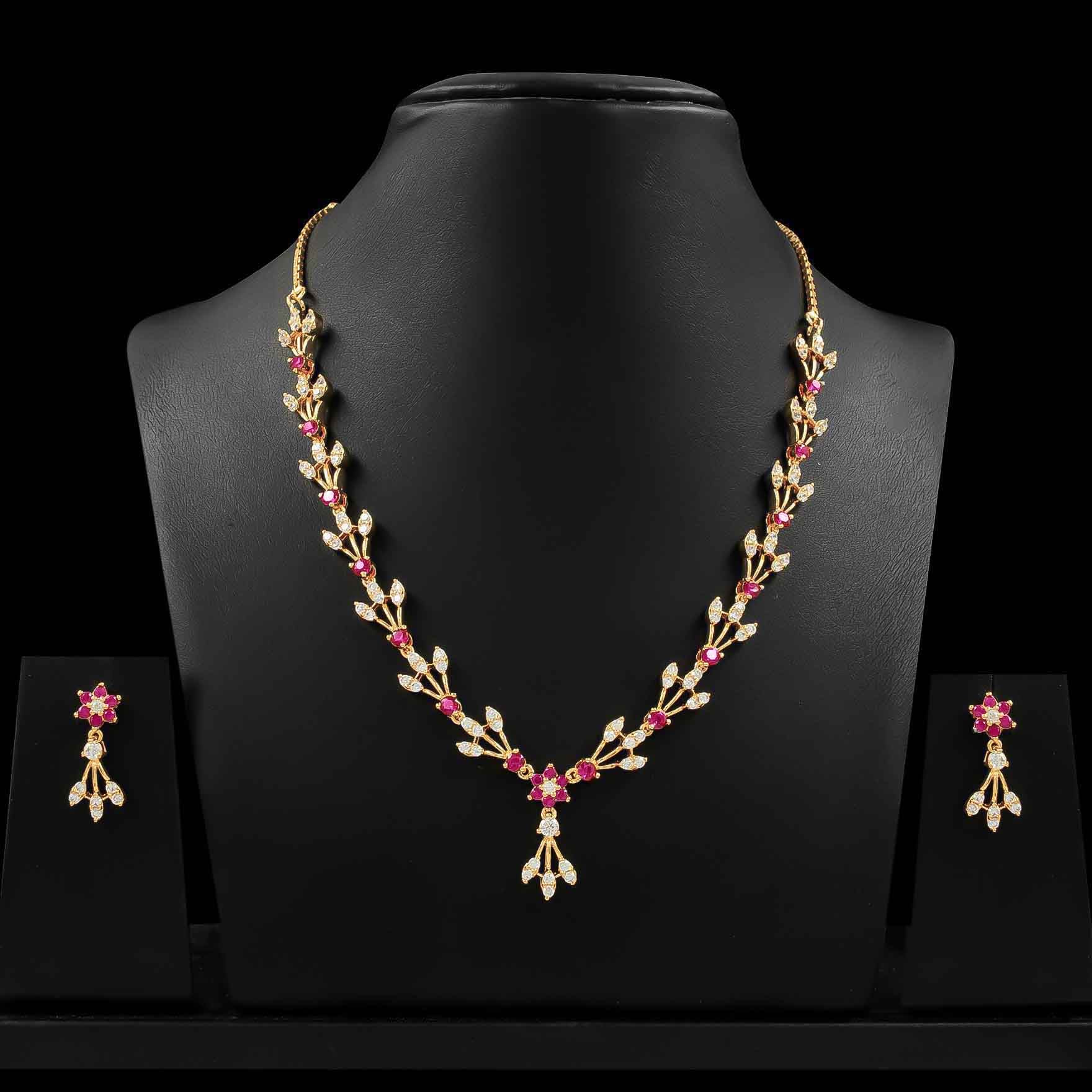 Stone necklace stud PSNS121WR-035, PSHST280WR-041