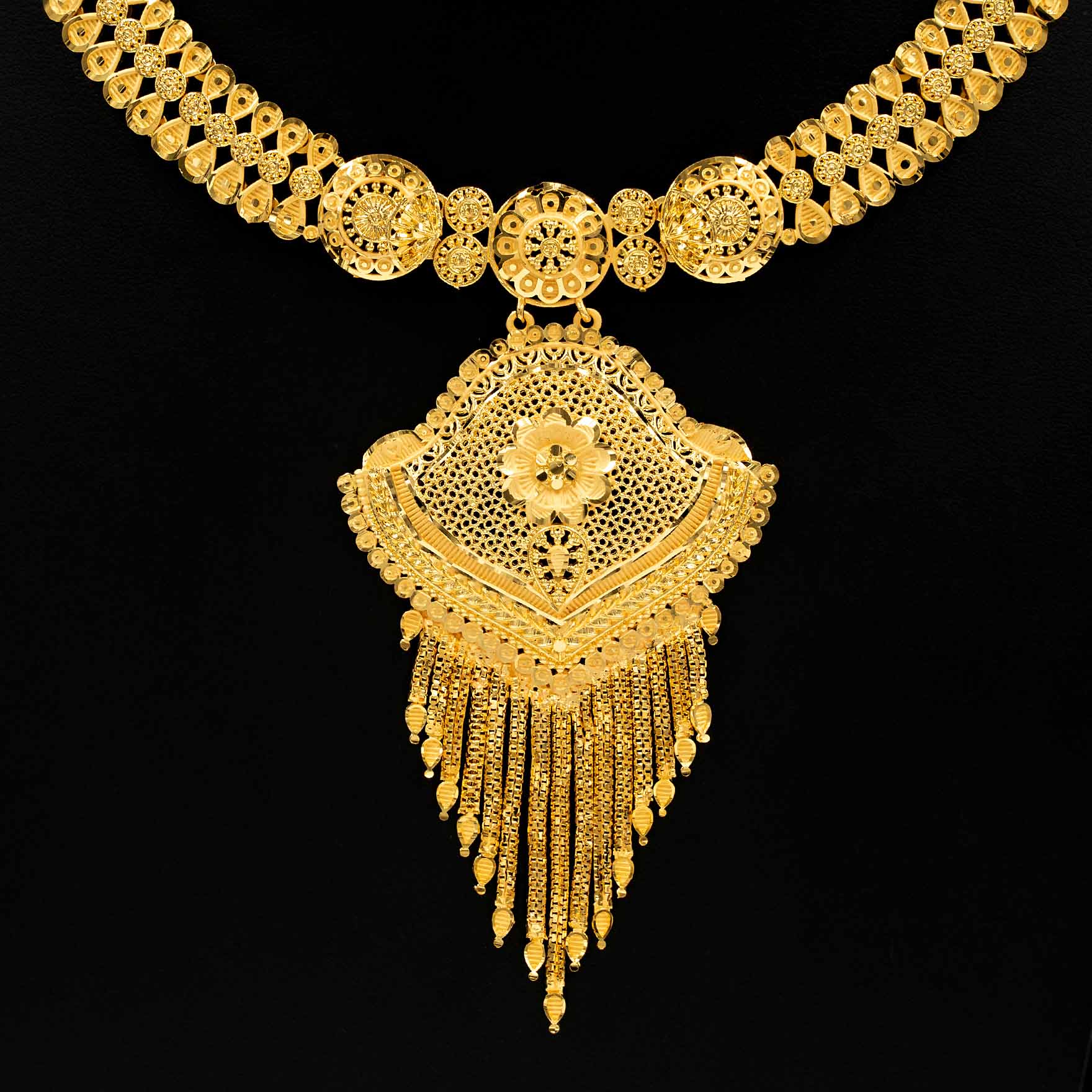 Golden Necklace with Stud PGNS21-085, PGHST124-041