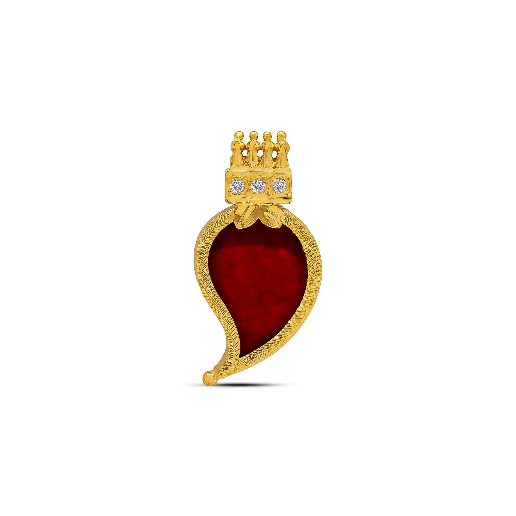 Palakka Red Stone Locket PSPKLTMX25b-082