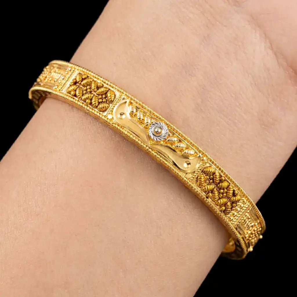 ENAMEL BANGLE(Golden&stone in 3 tone) PEB183-091