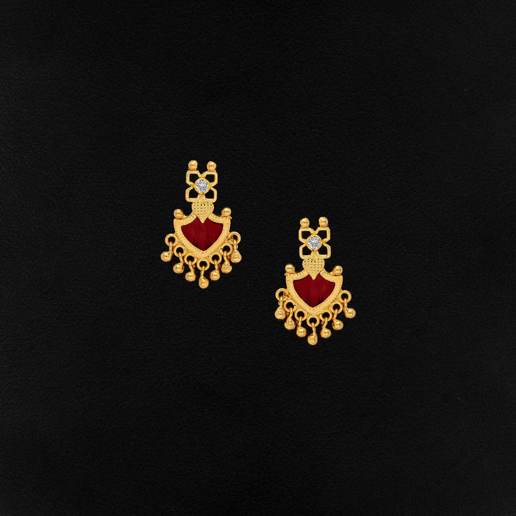 Palakka Hanging Stone Stud PSPKHSTPX2-001