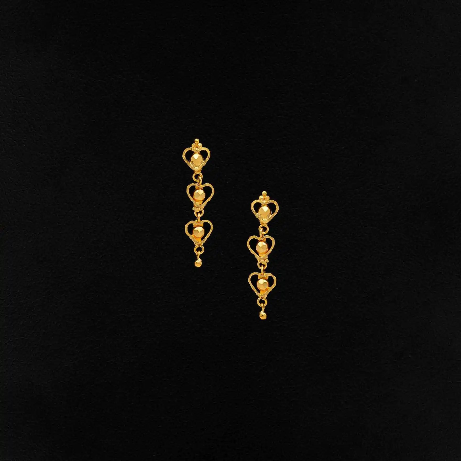 Golden Hanging Stud PGHST187-001