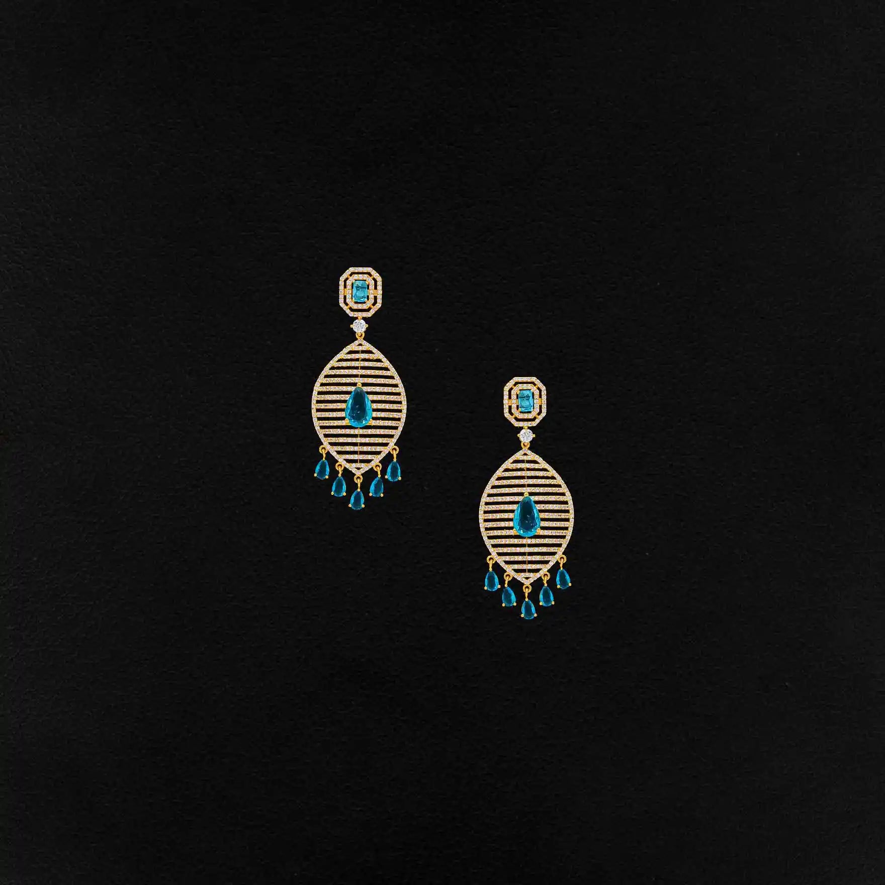 Premium Stone Hanging Stud PMSHST7WSBL-054