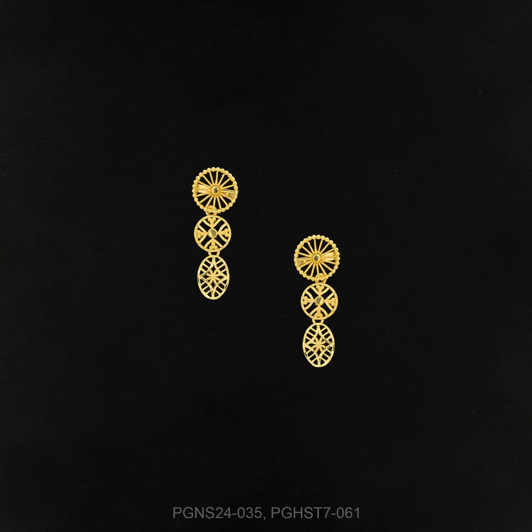 Premiun Stone Necklace with Stud PGNS24-035, PGHST7-061