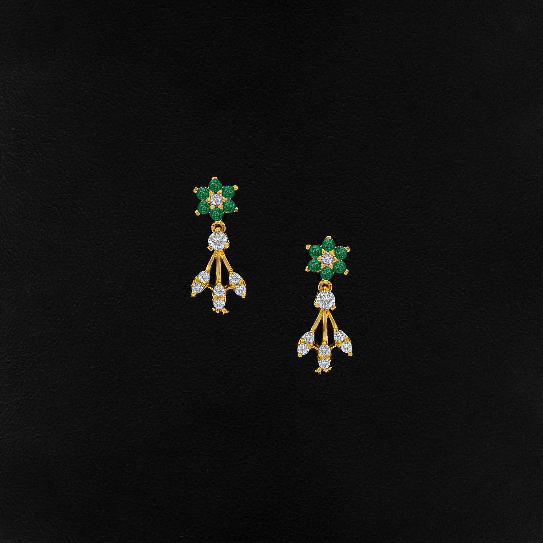 Premium Stone Necklace with Stud PSNS121WG-035, PSHST280WG-041