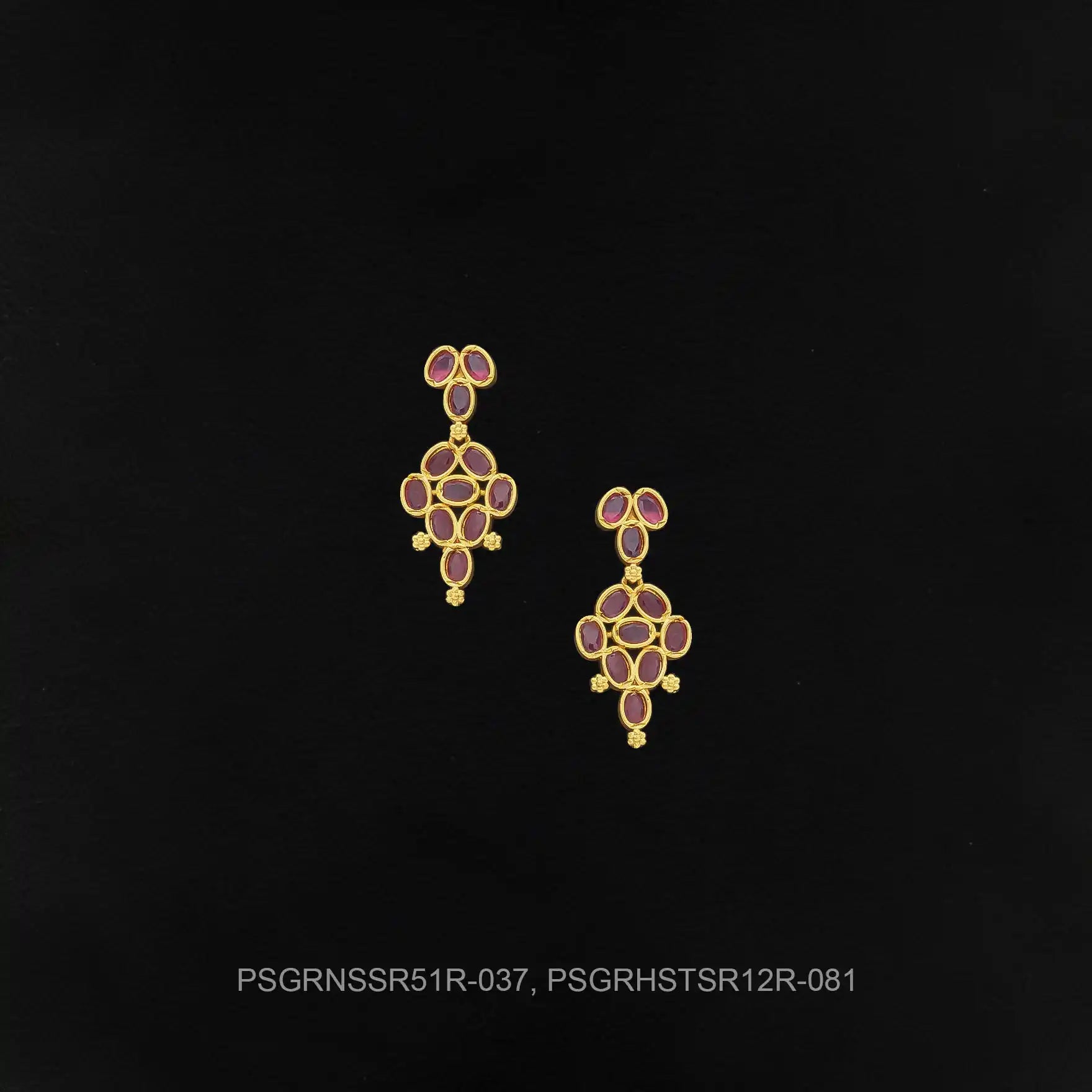 SRESHTA COLLECTION GERU NECKLACE WITH EARRING PSGRNSSR51R-037, PSGRHSTSR12R-081