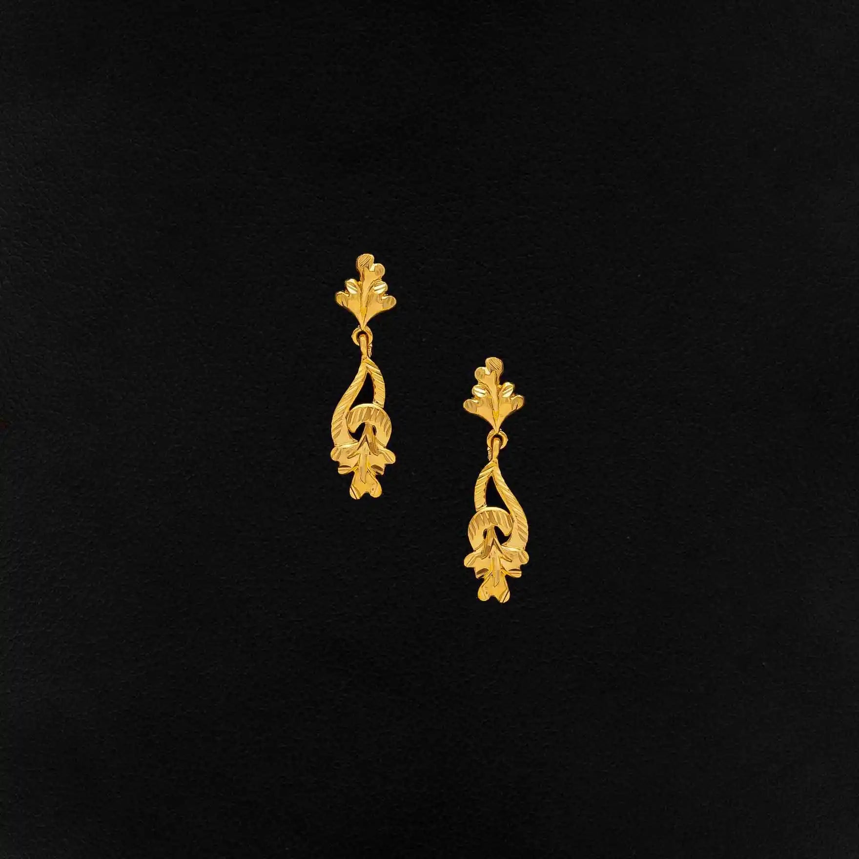 Golden Hanging Stud PGHST344-001
