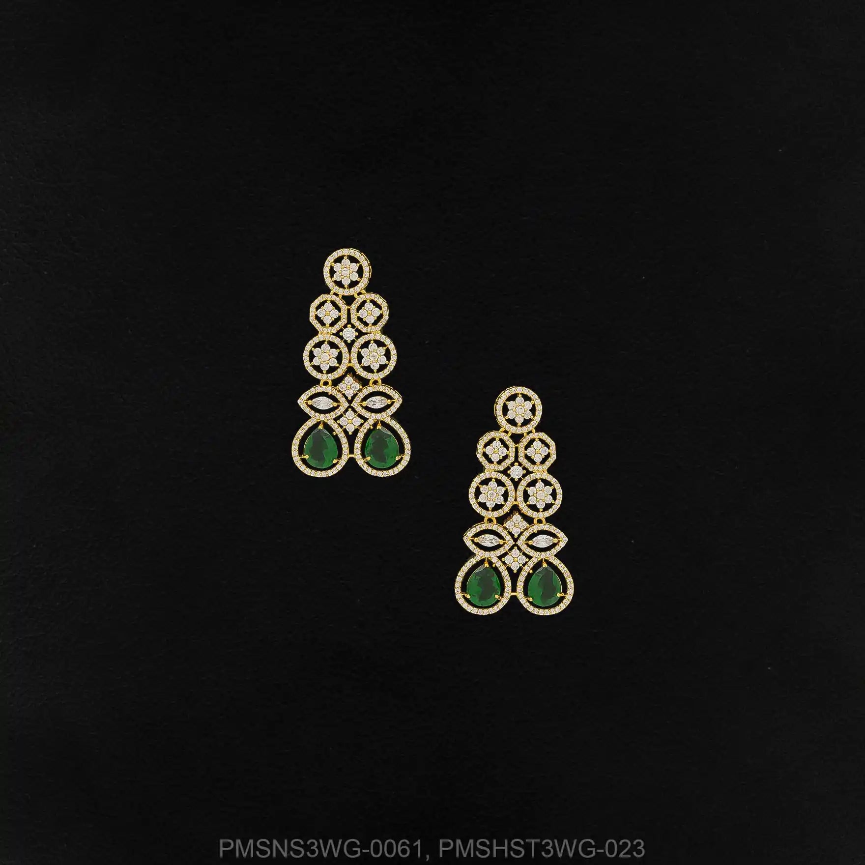 Premiun Stone Necklace with Stud PMSNS3WG-0061, PMSHST3WG-023