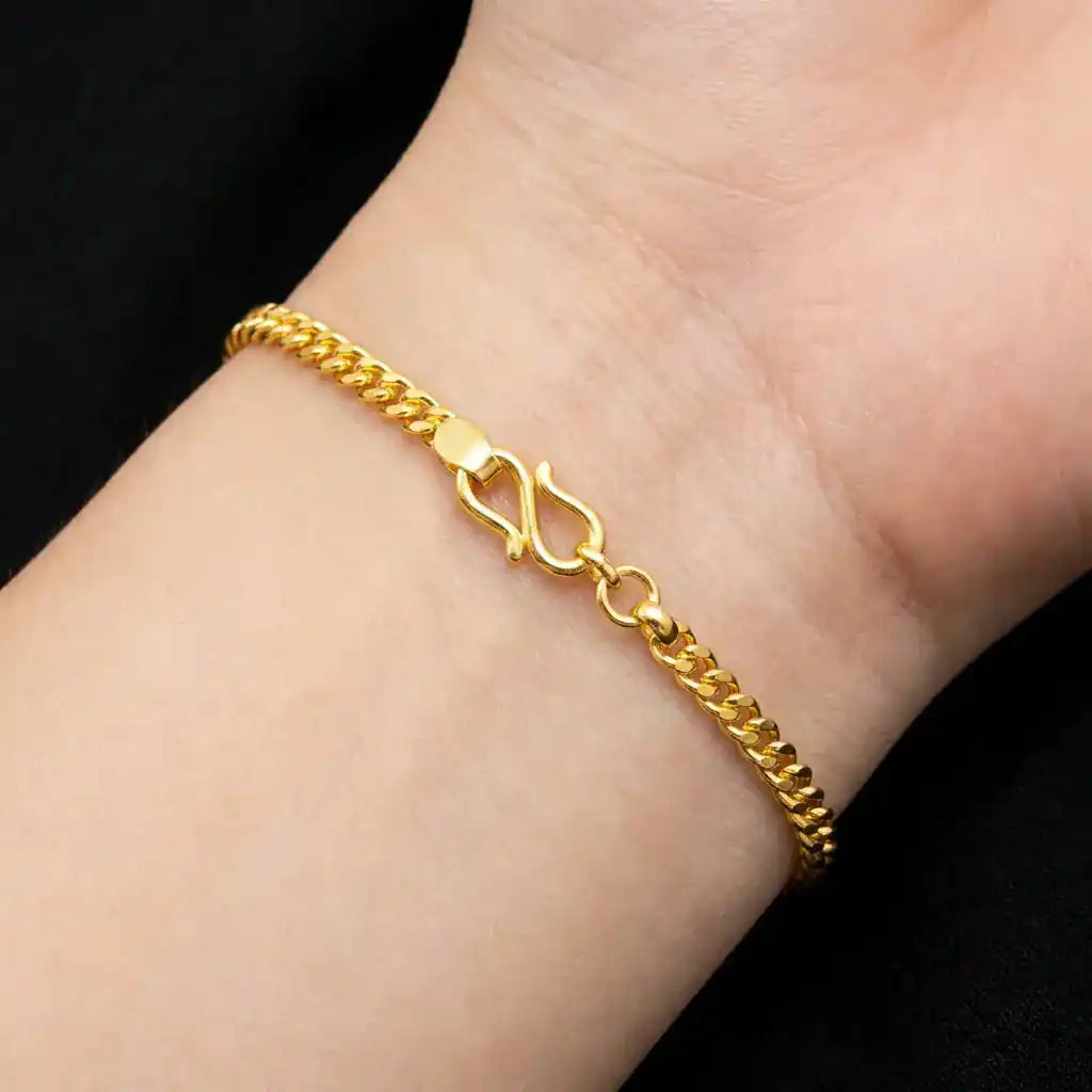 24ct Heavy Gold Layered Enamel Bangle PEB12-091