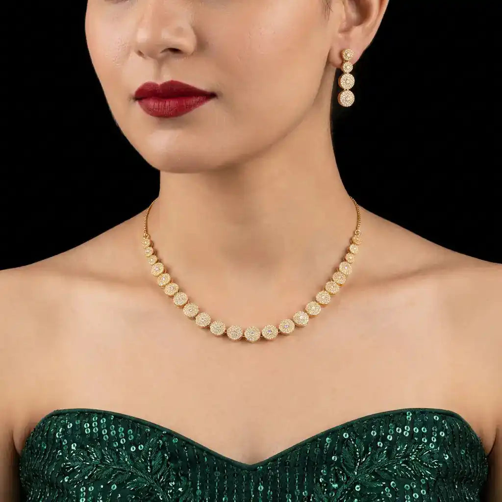 Gold Necklace PMSNS31W-008, PMSHST26W-082