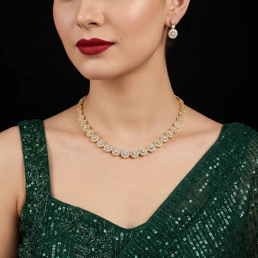 Gold Necklace PMSNS32W-008, PMSHST36W-022
