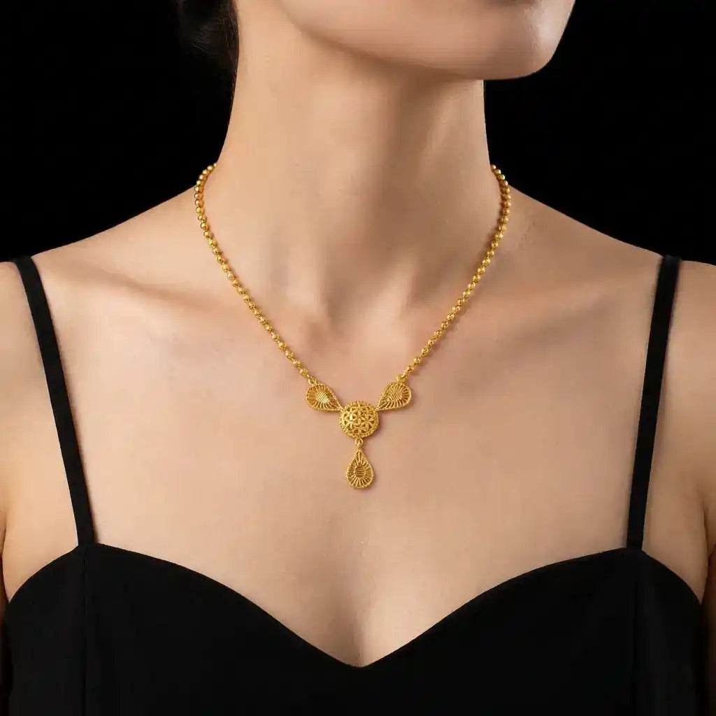 Golden Necklace PGNS77-034