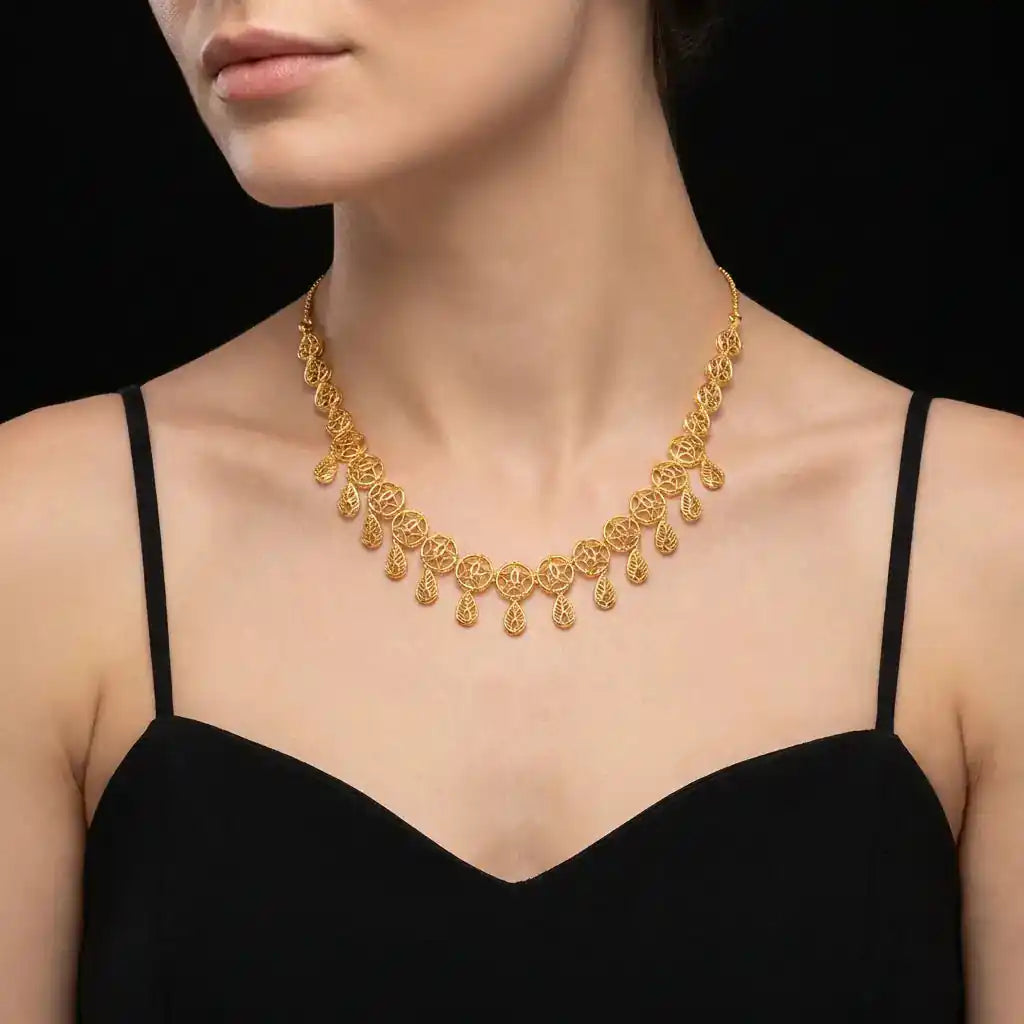 Gold Layered Ethnic Necklaces