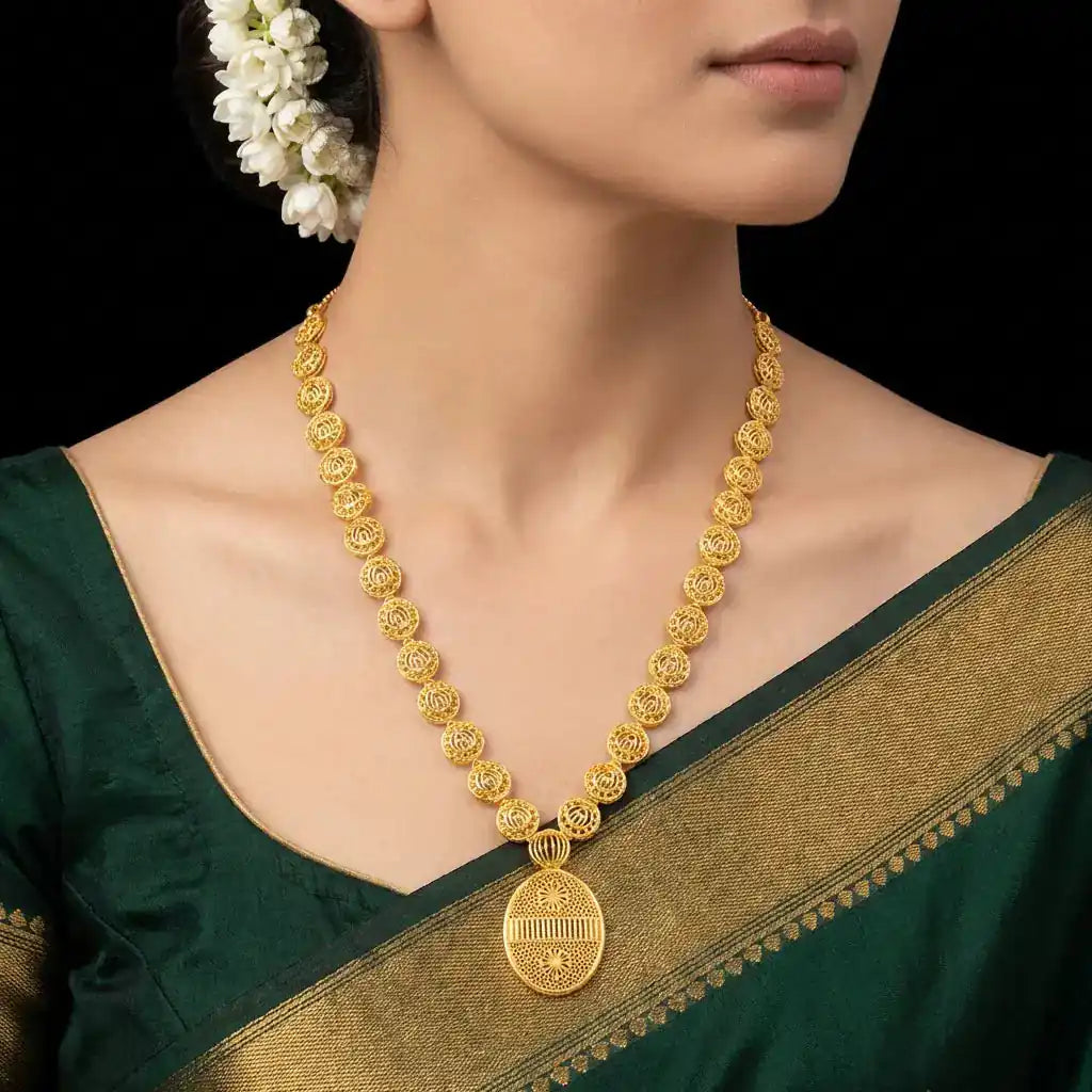 gold plated necklace for party