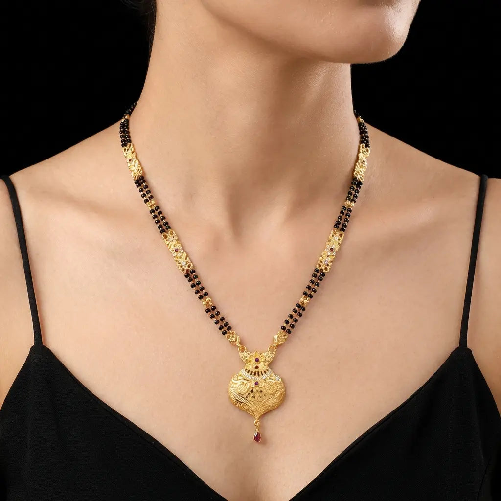 Karimani (Mangalsutra) Stone Necklace PLKM16-007