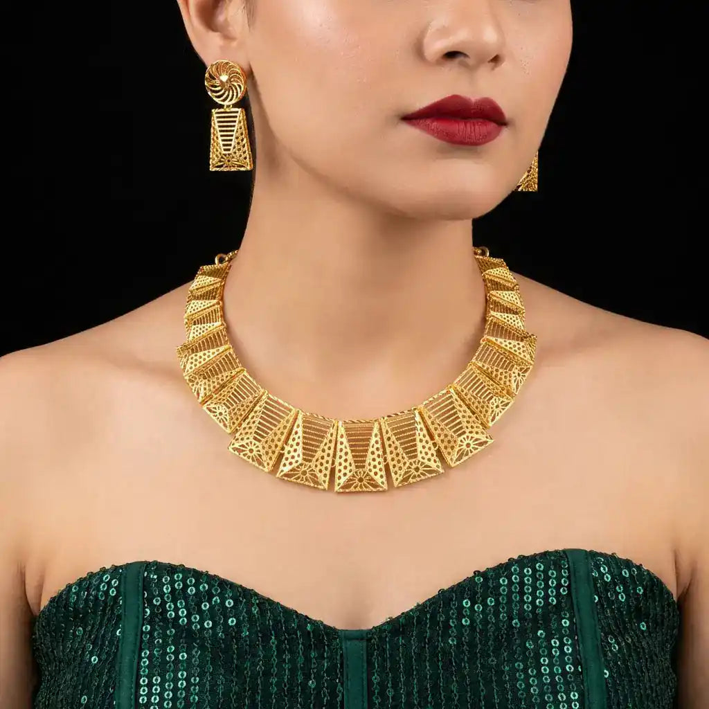 NECKLACE SET WITH RING AND STUD PGNS8-037, PGHST161-041, PGR7-081