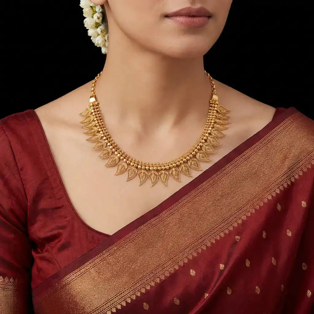 Necklace PGGRNSSR30-085 — Gold Plated Jewellery | Parakkat Jewels