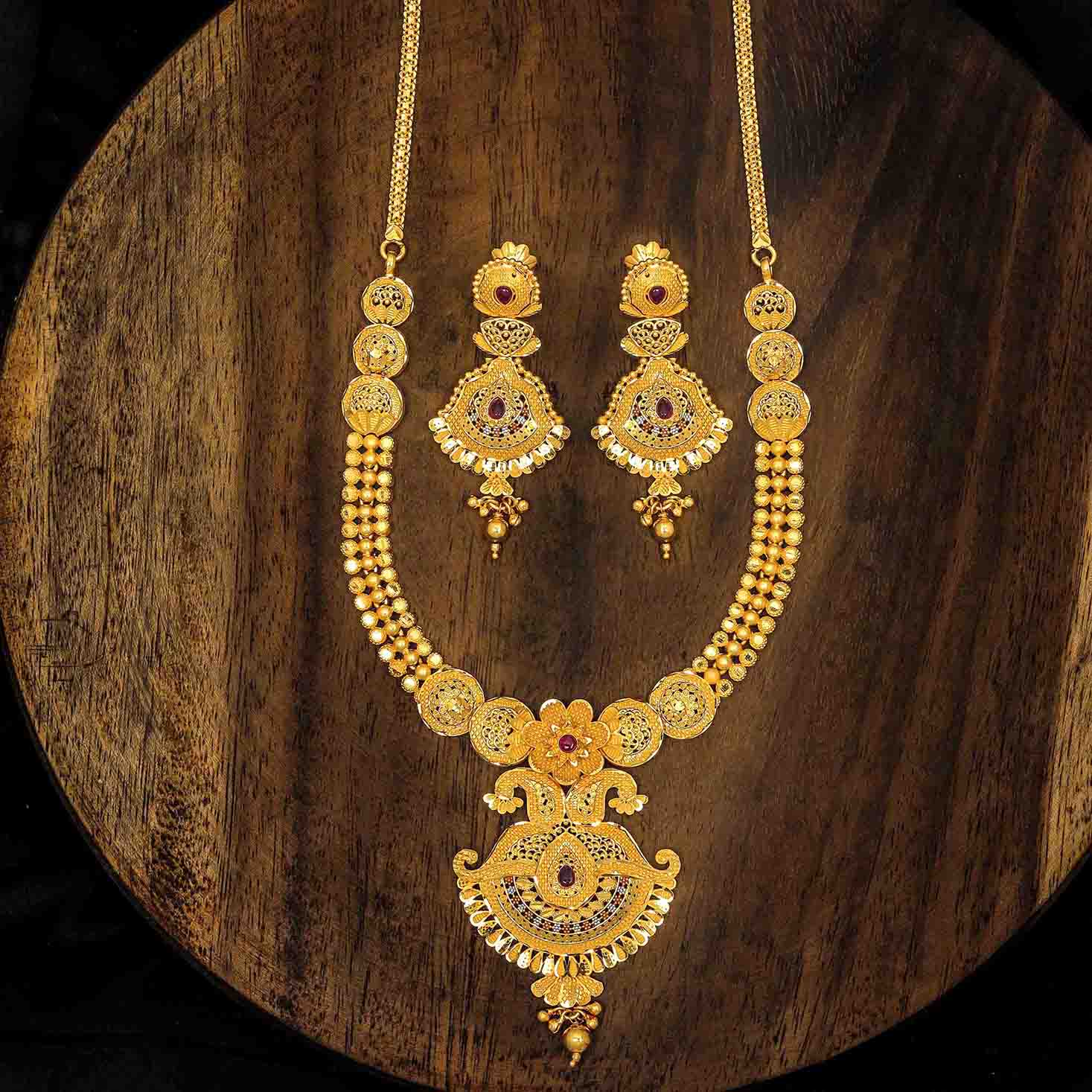 Gold Necklace PENS7R-035 with stud PESHST86R-071