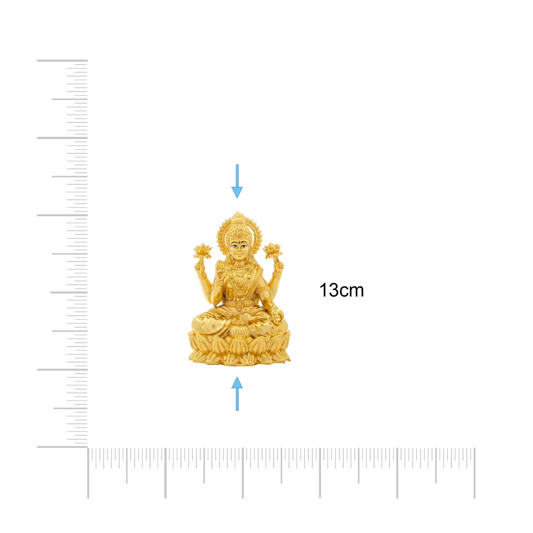 Goddess Lakshmi devi Idol – Lotus Base Design – Traditional Hindu Deity Sculpture – Lakshmi Mandir Decor – Home & Puja Gift | LAKSHMI DEVI IDOL PIDLA77-0001
