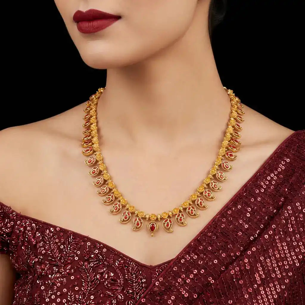PKT Stone GHERU NECKLACE  PSGRNLSR11R-0611