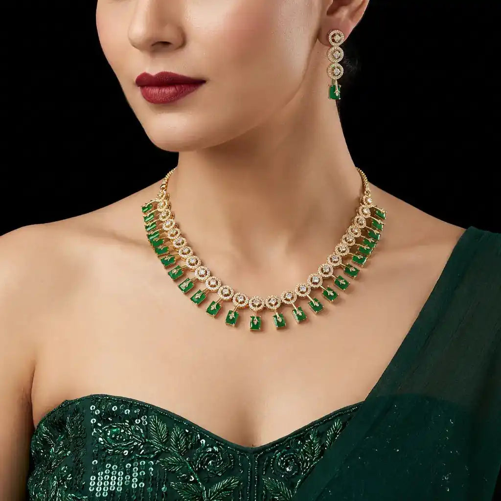 PREMIUM STONE NECKLACE SHORT PMSNS1WG-009, PMSHST10WG-022
