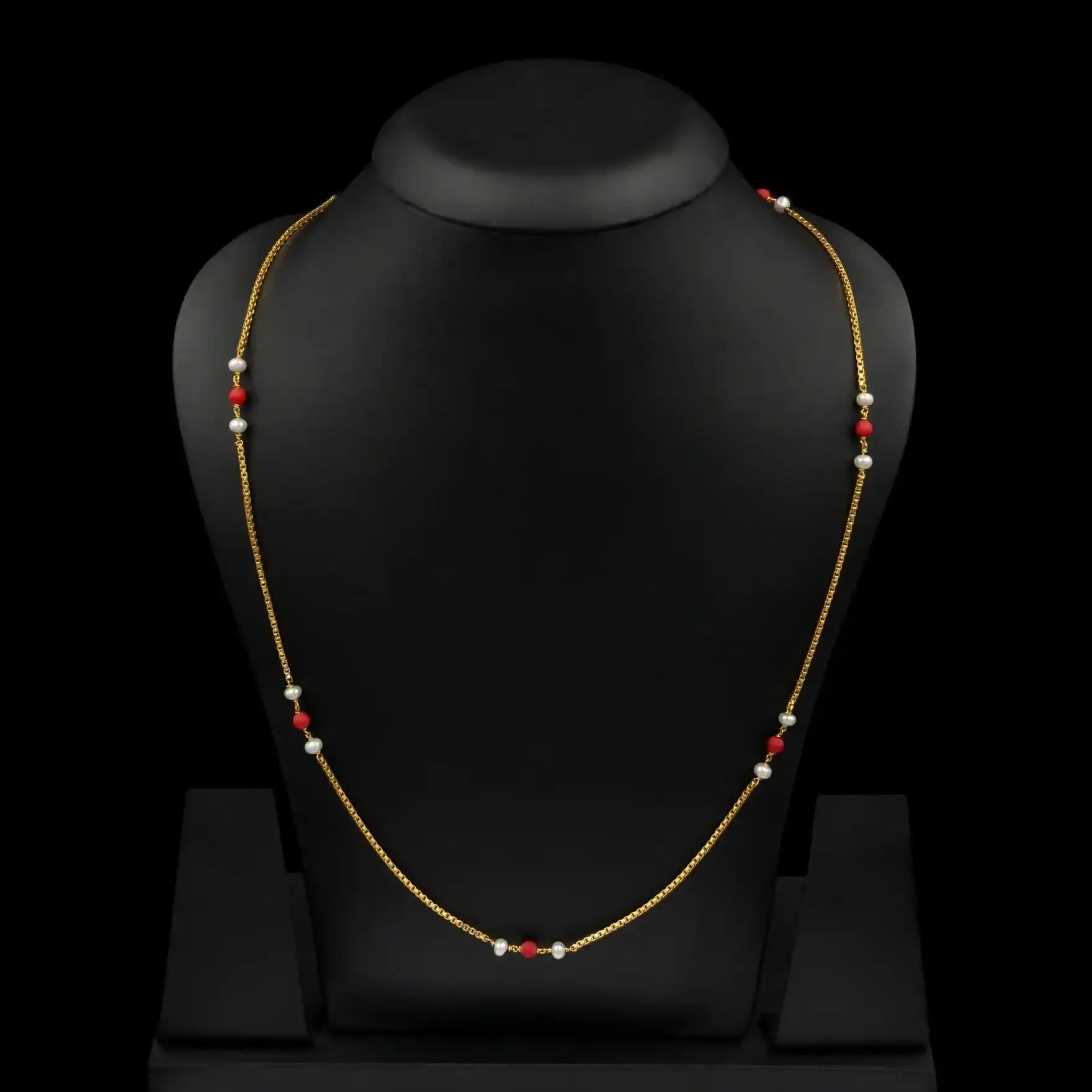 Coral/Pearl Stone chain PSC2-053