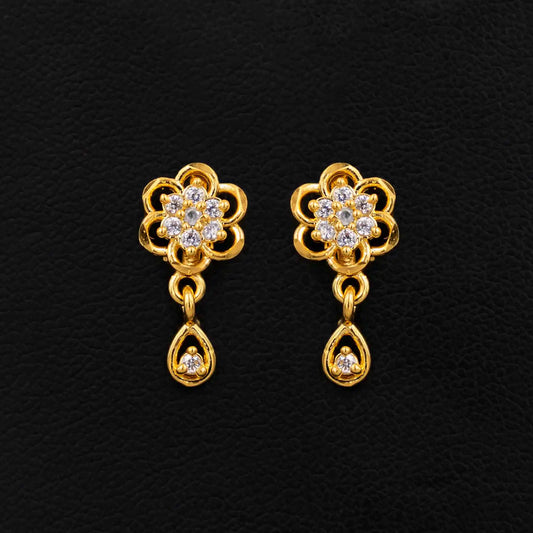 Stone earring PSHST231W-001 - Gold Plated Jewellery | Parakkat Jewels
