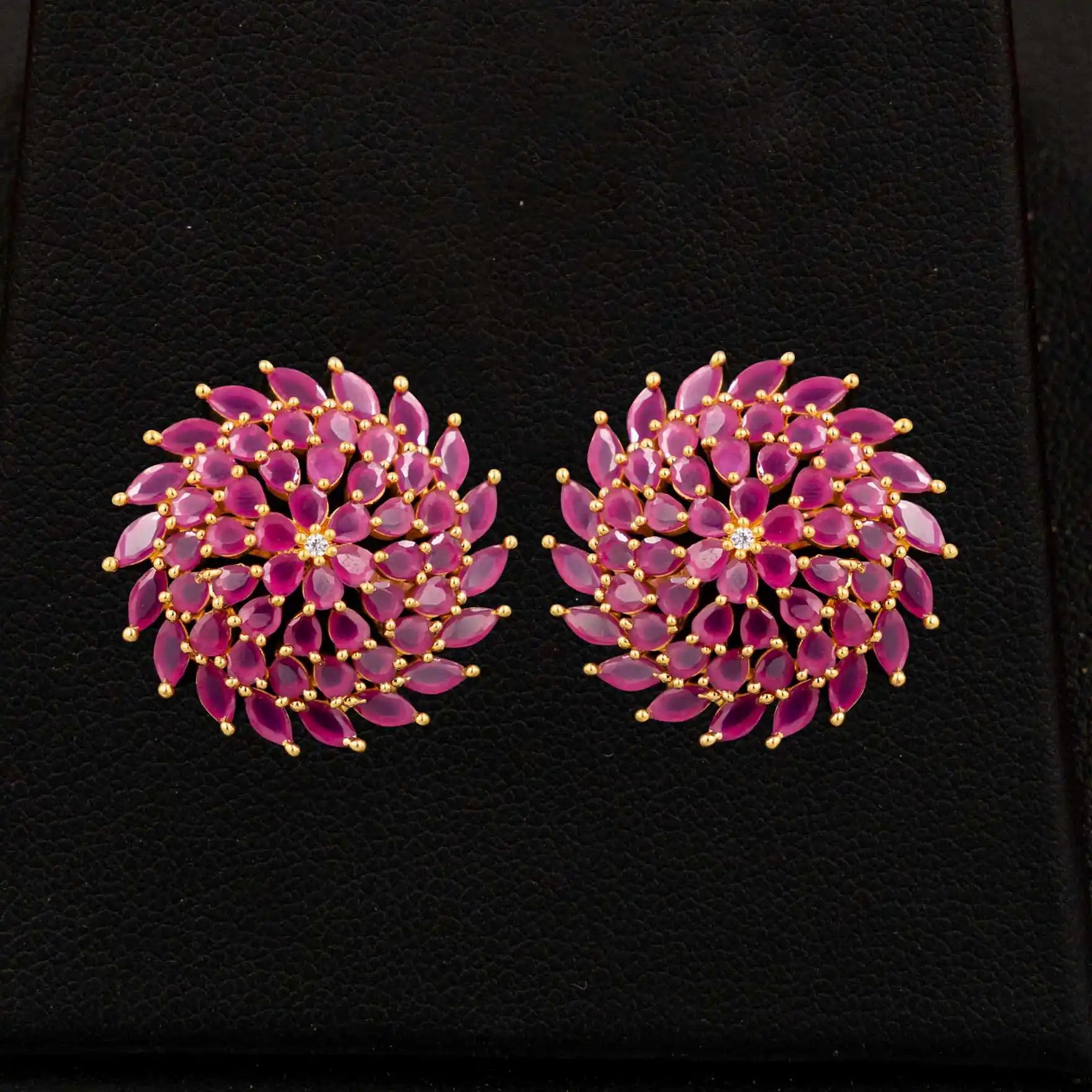 Buy 1 Gram Gold Layered Earrings Collection | Parakkat Jewels