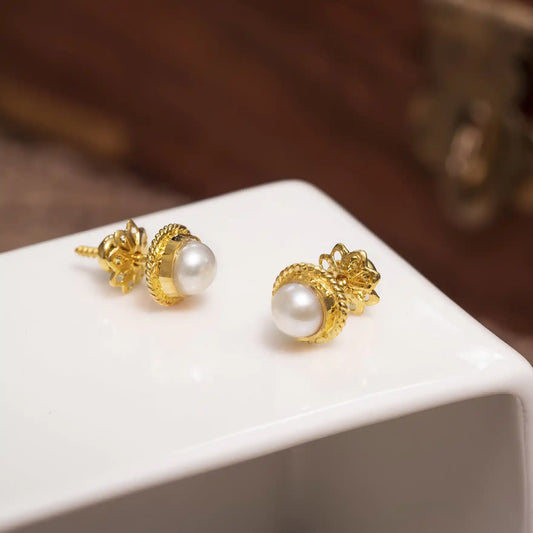 Stone earring PSST4P-021 - Gold Plated Jewellery | Parakkat Jewels