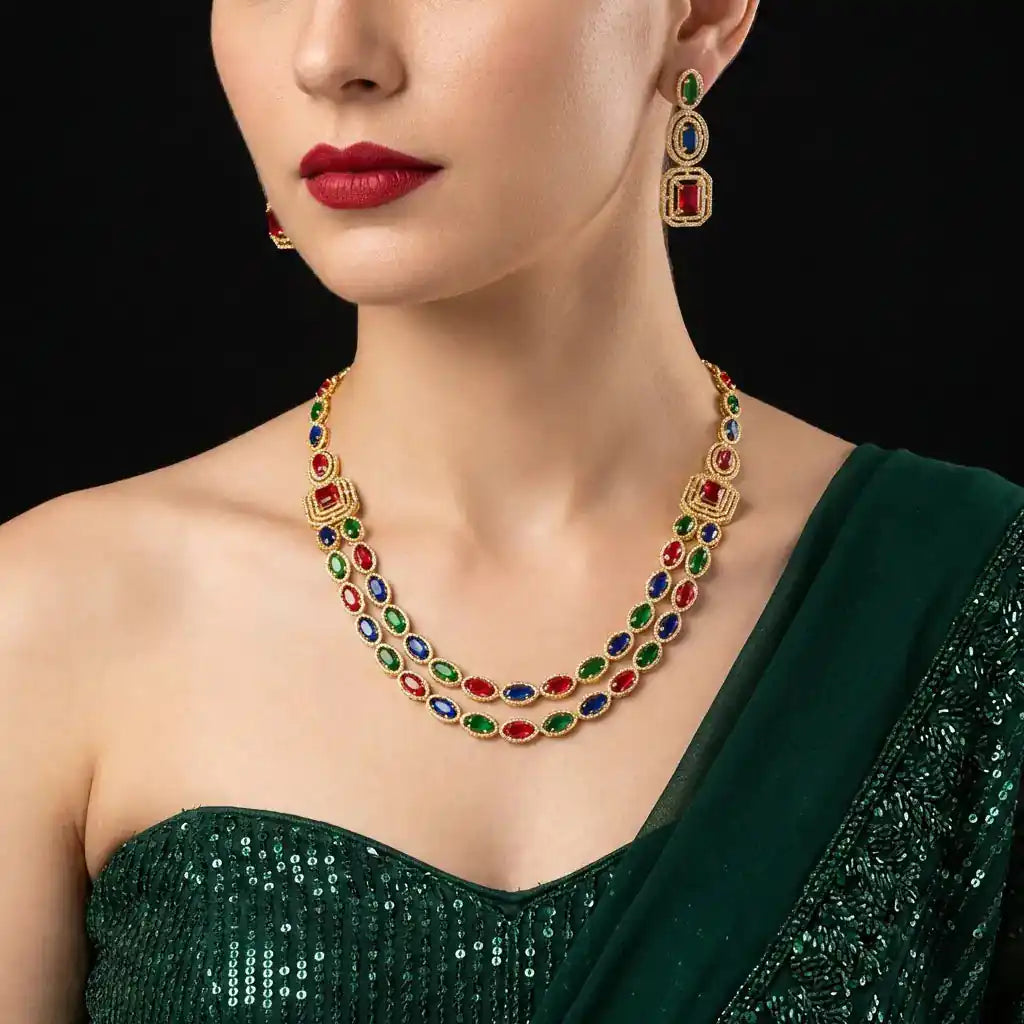Premium Necklace with Stud PMSNM1W-0051, PMSHST9M-003