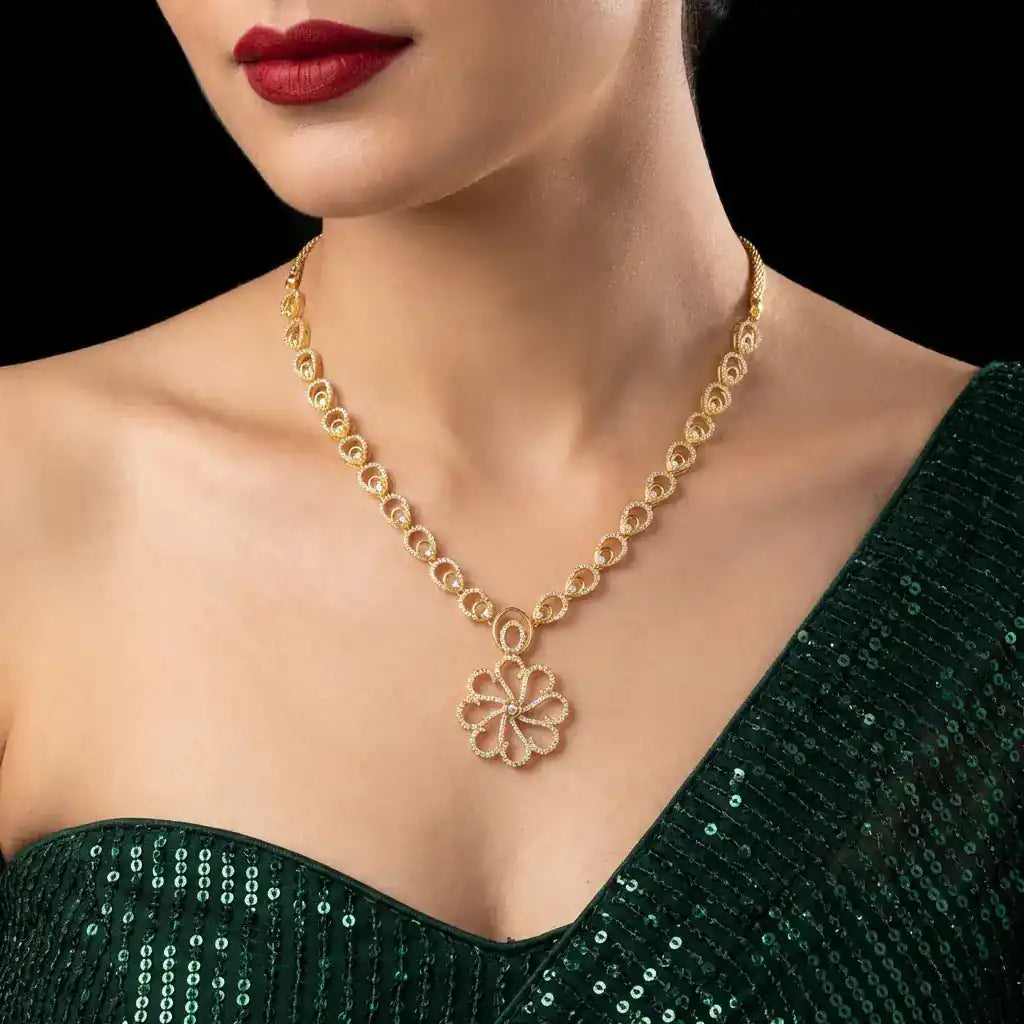 Premium Stone Necklace PMSNS35W-008