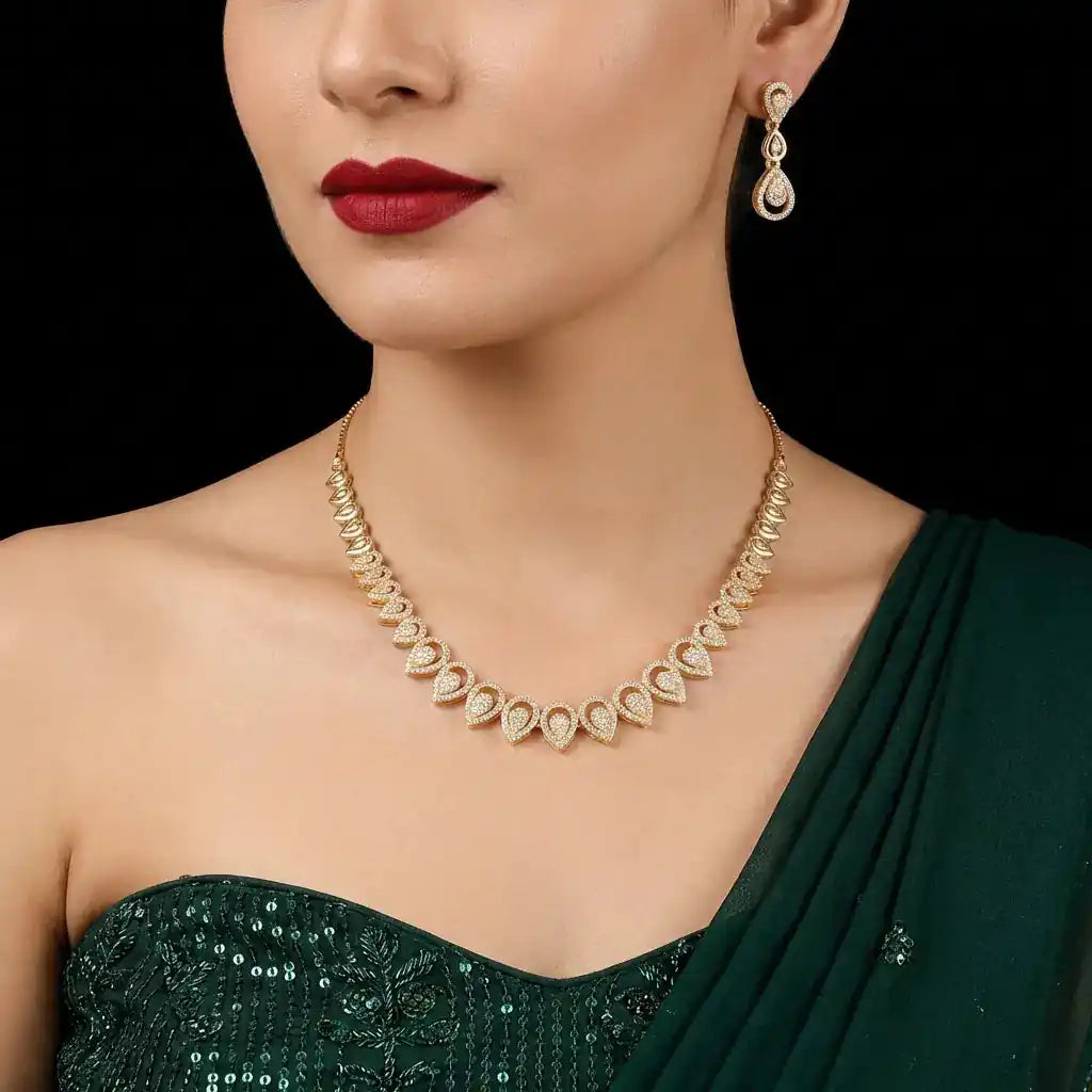 Necklace With Stud Earrings Online