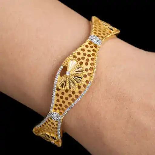 Rhodium Bangle PRGB128-062