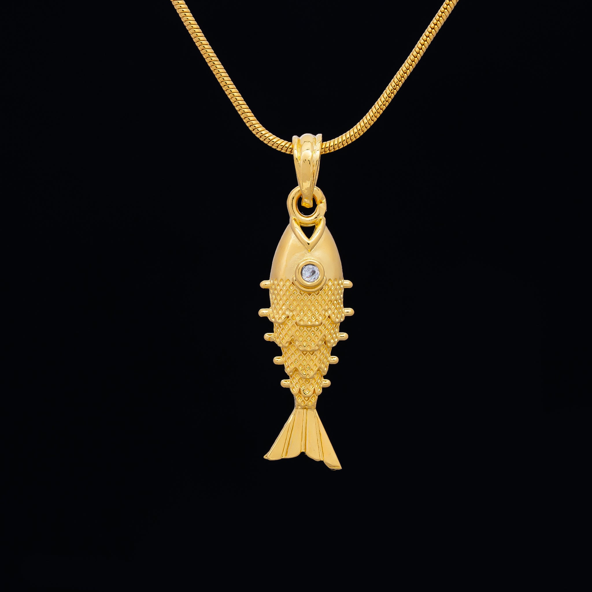 Golden Fish Pendant PSLT367aW-09