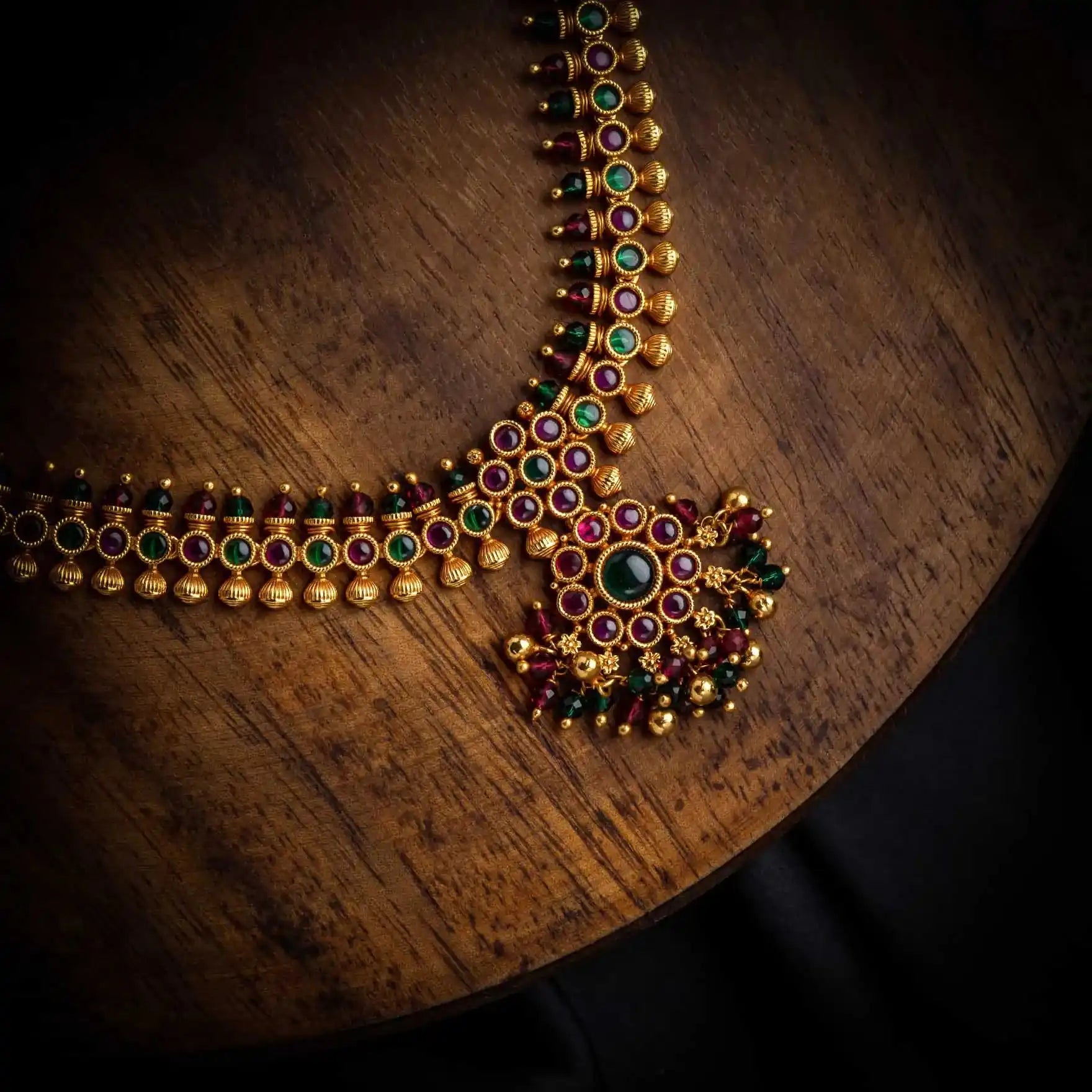 Necklace PSGRNSSR17RG-036,PSGRHSTSR9RG-061 — Gold Plated Jewellery | Parakkat Jewels