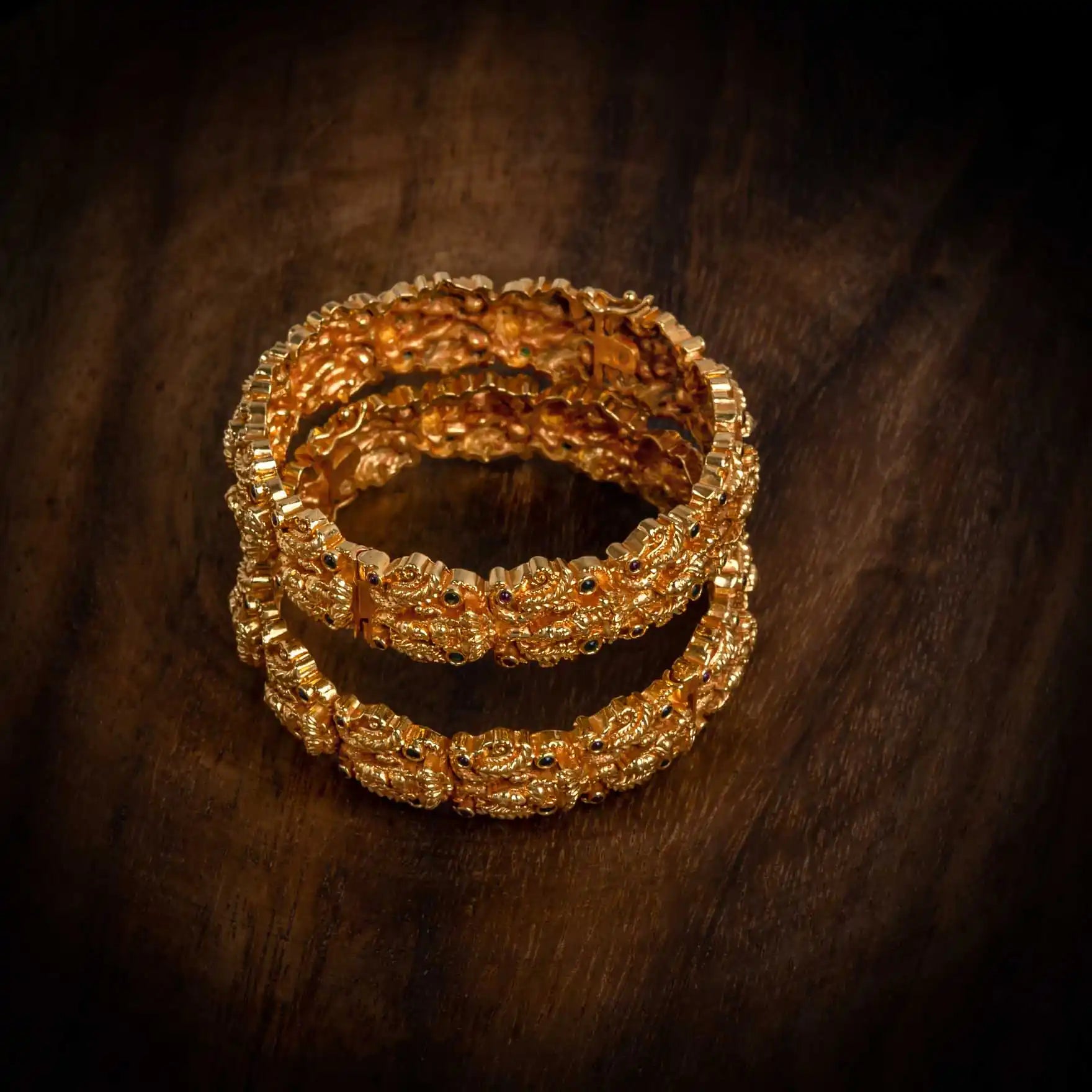 Bangle PSGRBSR3RG-26-055 — Gold Plated Jewellery | Parakkat Jewels