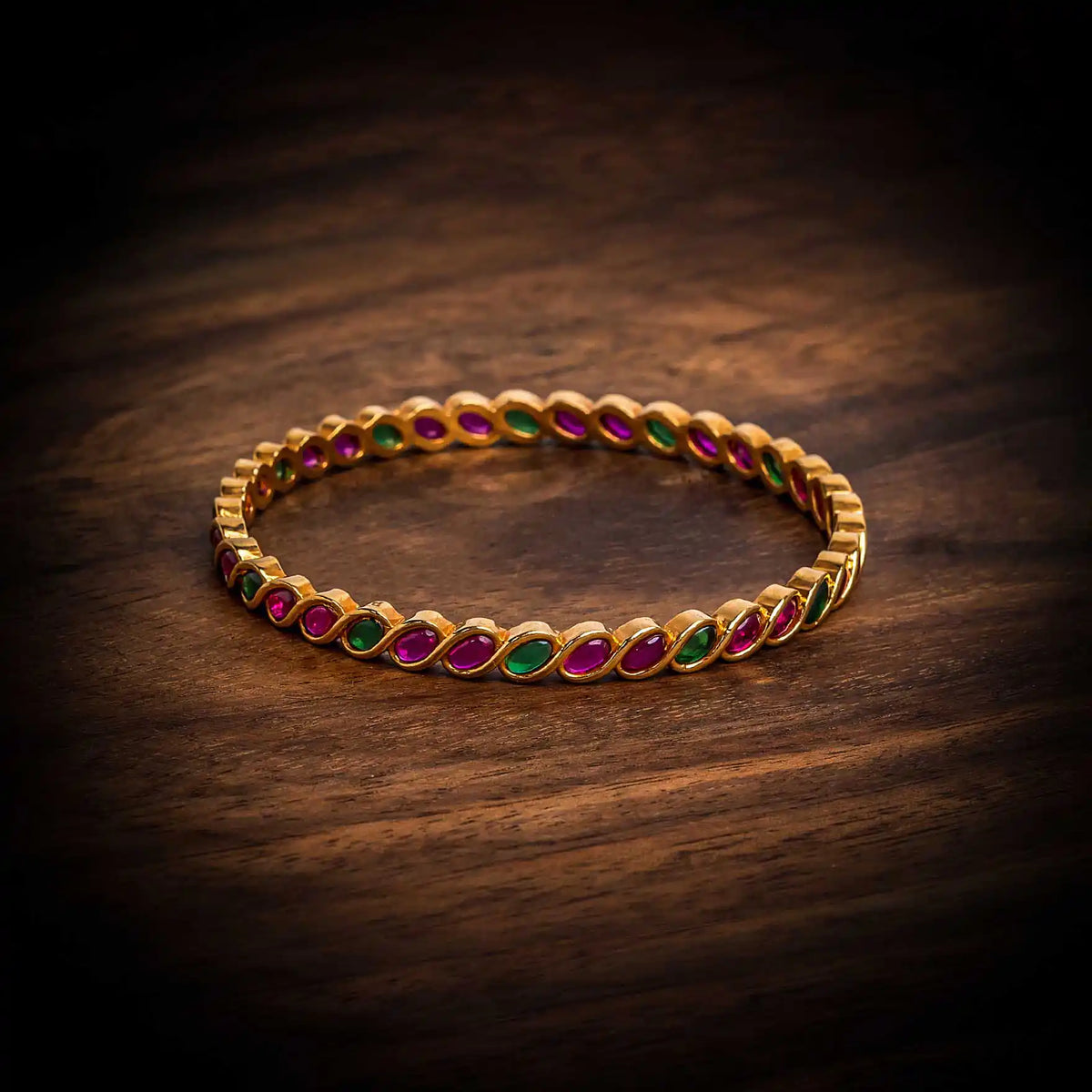 Bangle PSGRBSR1RG-002 — Gold Plated Jewellery | Parakkat Jewels