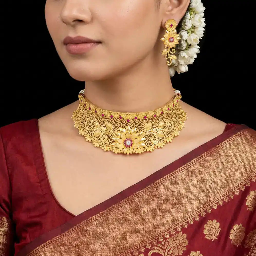 STONE NECKLACE LONG WITH GOLDEN STUD PSNS23R-0321,PSHST43R-002