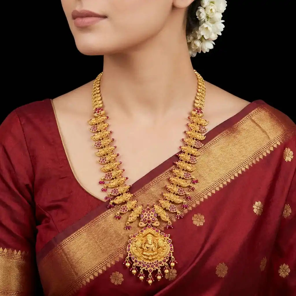 Sreshta Haram Gheru Necklace PSGRNLSR12R-0651