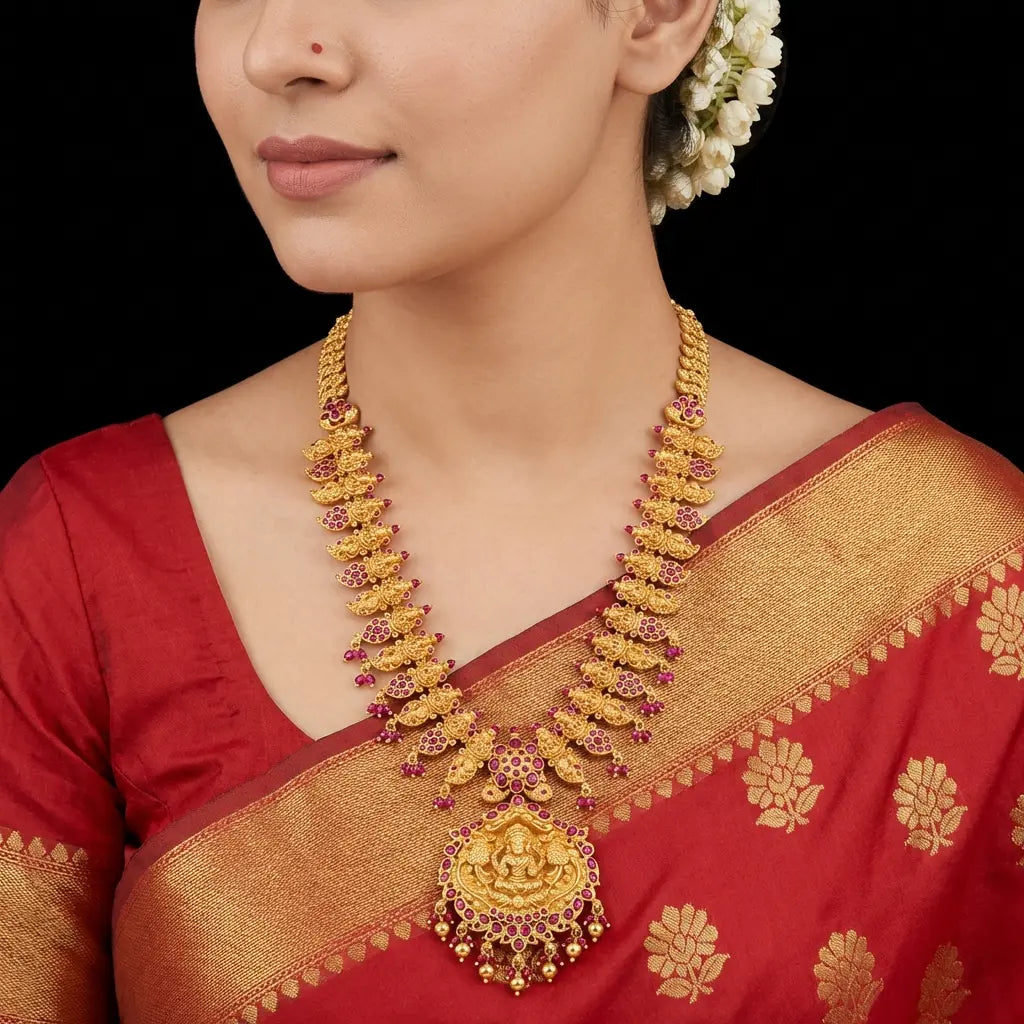 Sreshta Haram Gheru Necklace PSGRNLSR12R-0651