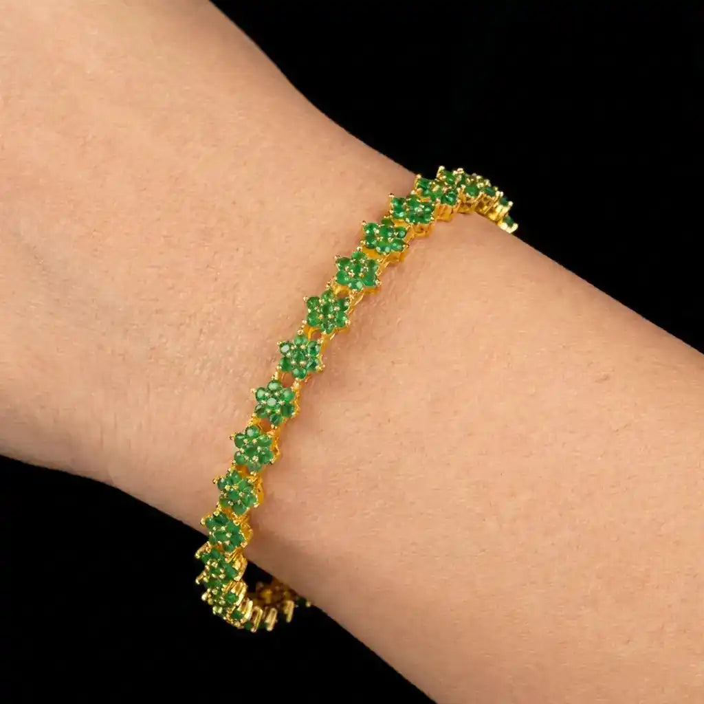 24ct Heavy Gold Layered Enamel Bangle PEB12-091