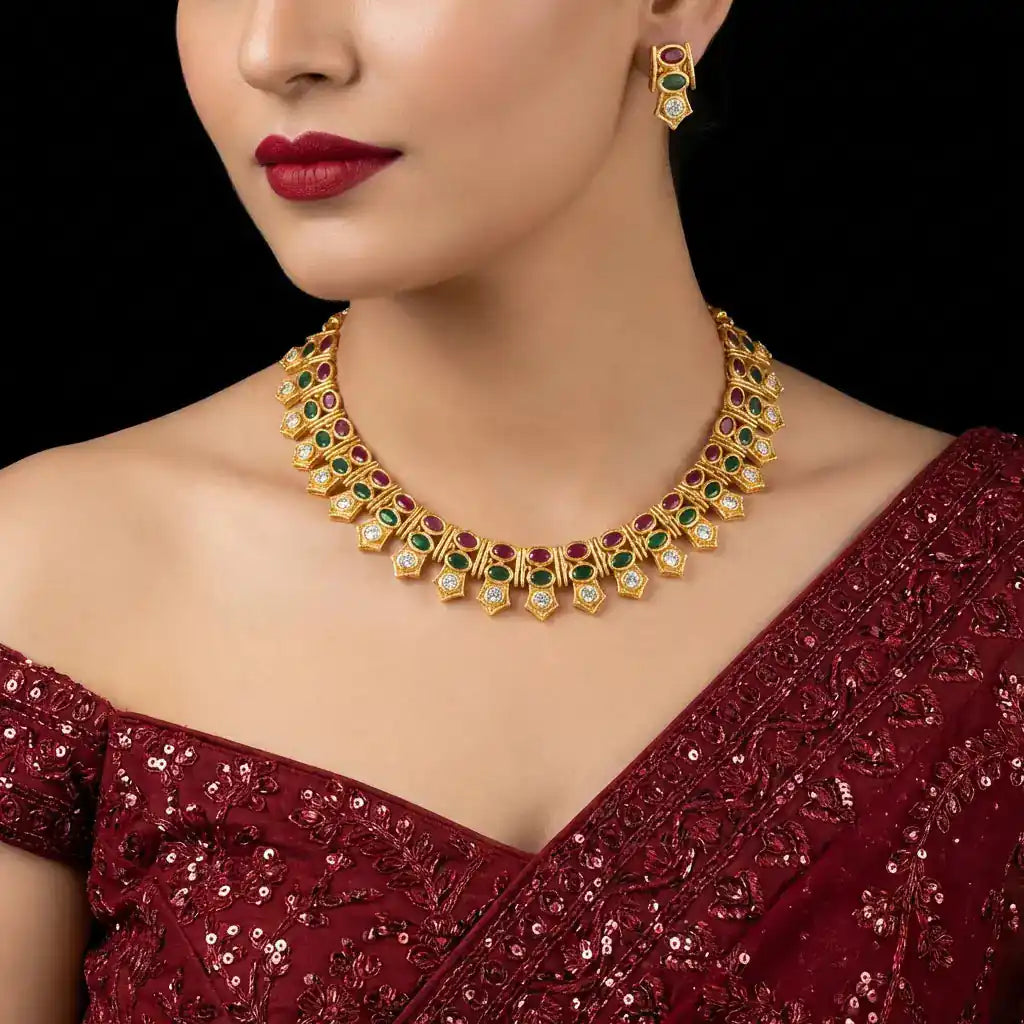 Stone Necklace PSGRNSSR37WRG-085,PSGRSTSR4WRG-041