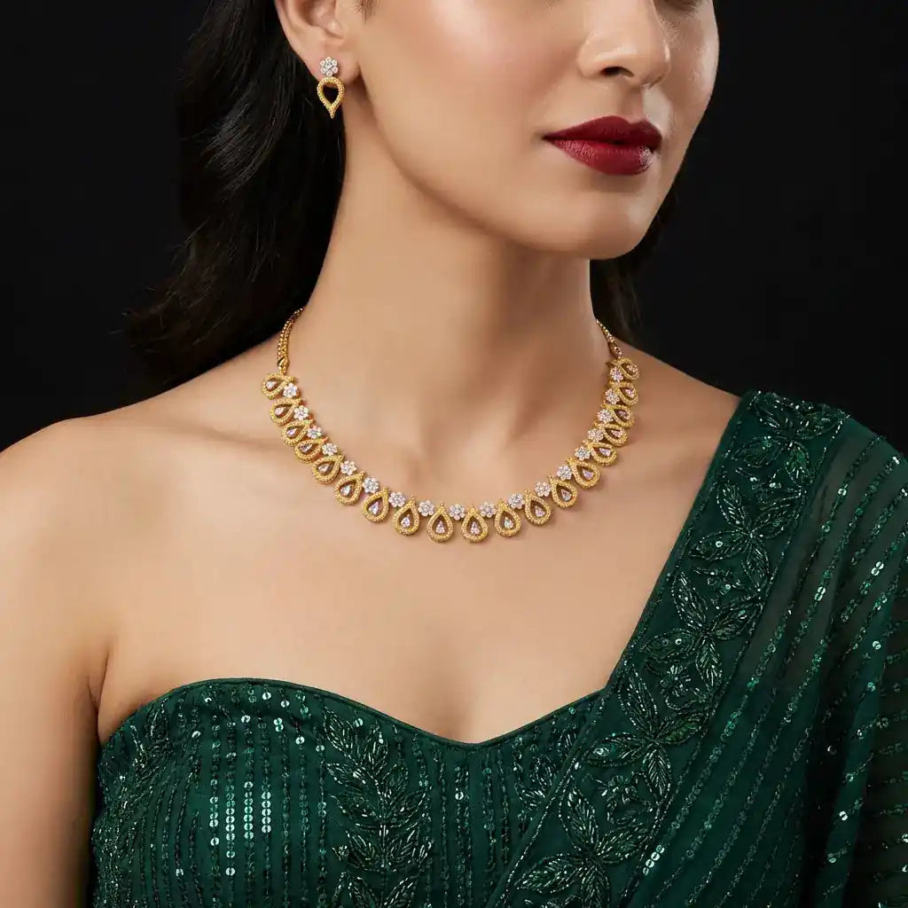Stone Necklace PSNS56W-035,PSST150W-041