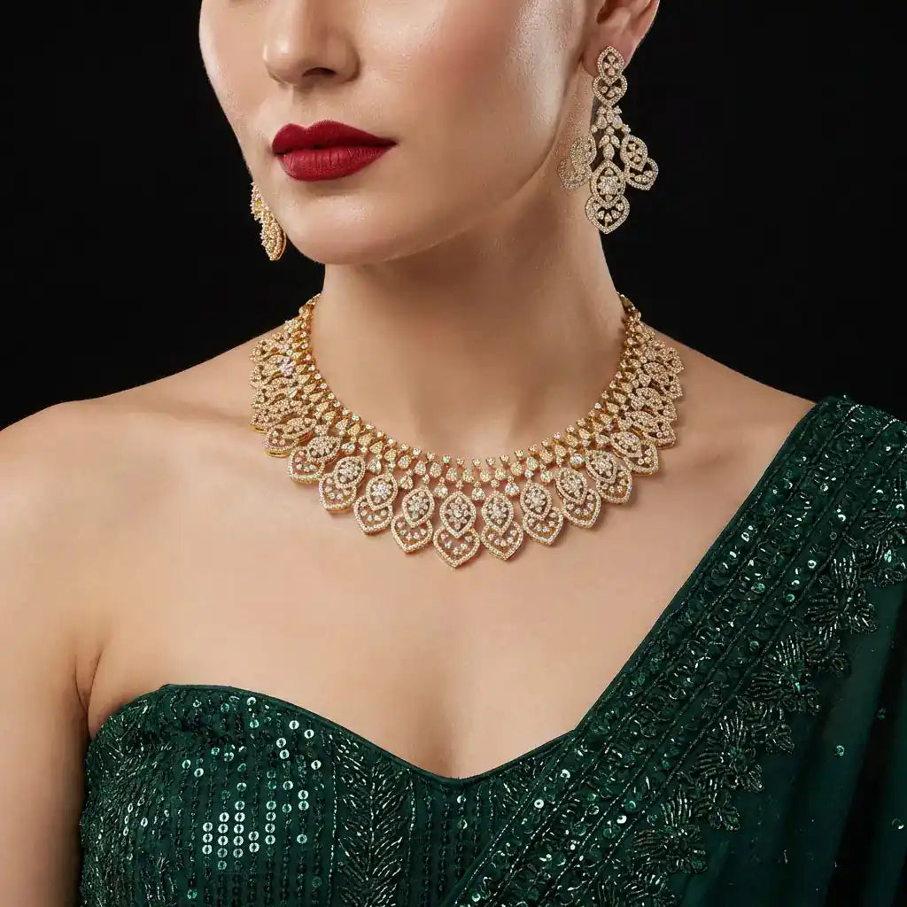 Stone Necklace with Stud PMSNS1W-0021, PMSHST1W-023