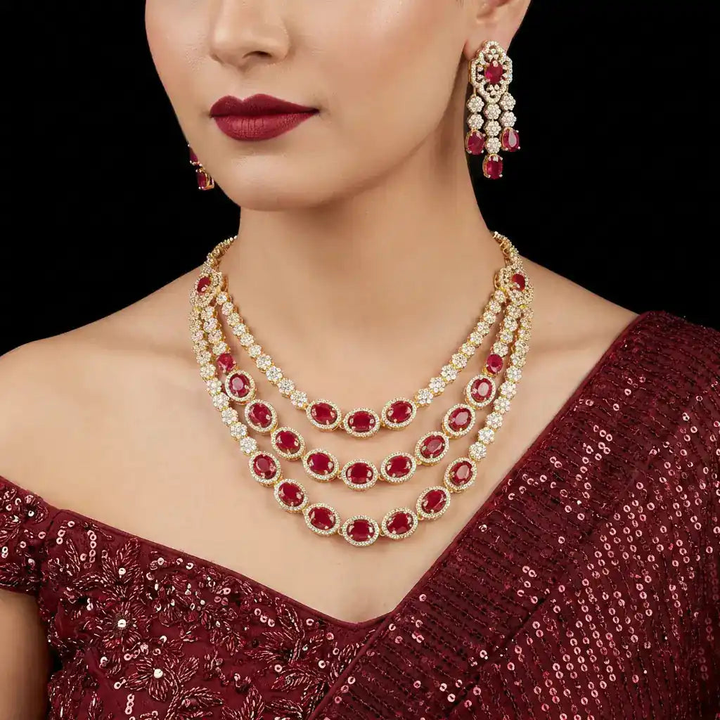 Stone Necklace with Stud PMSNS2WX-0061, PMSHST19WX-022