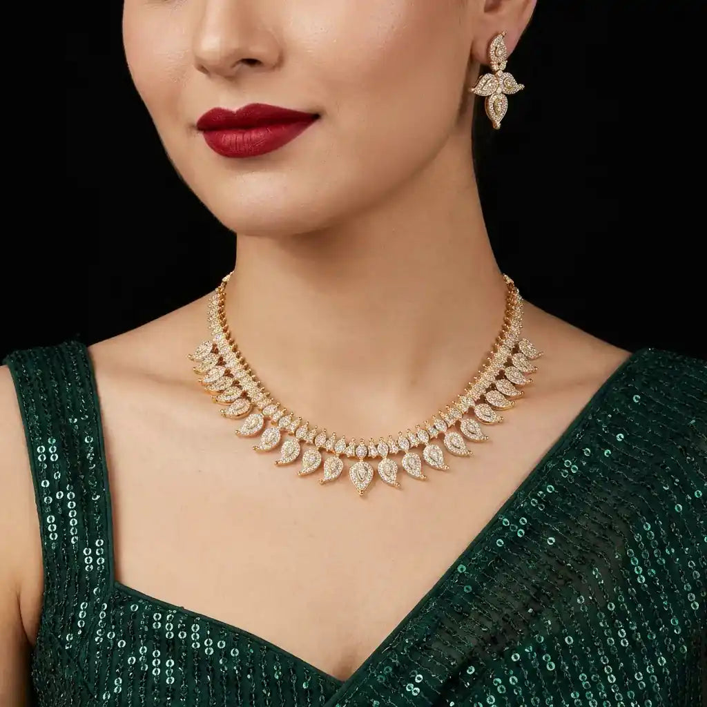 Stone necklace stud PSNS48W-086, PSHST102W-041